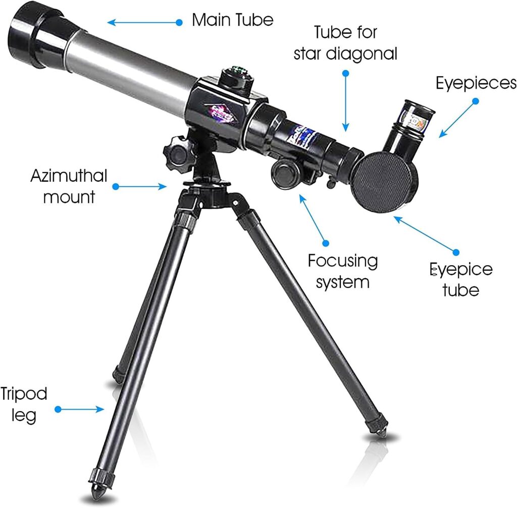 ArtCreativity Telescope for Starters - Includes Tripod Stand and 20x, 30x, 40x Eyepieces - Expensive Birthday Gifts for Kids Ages 3+