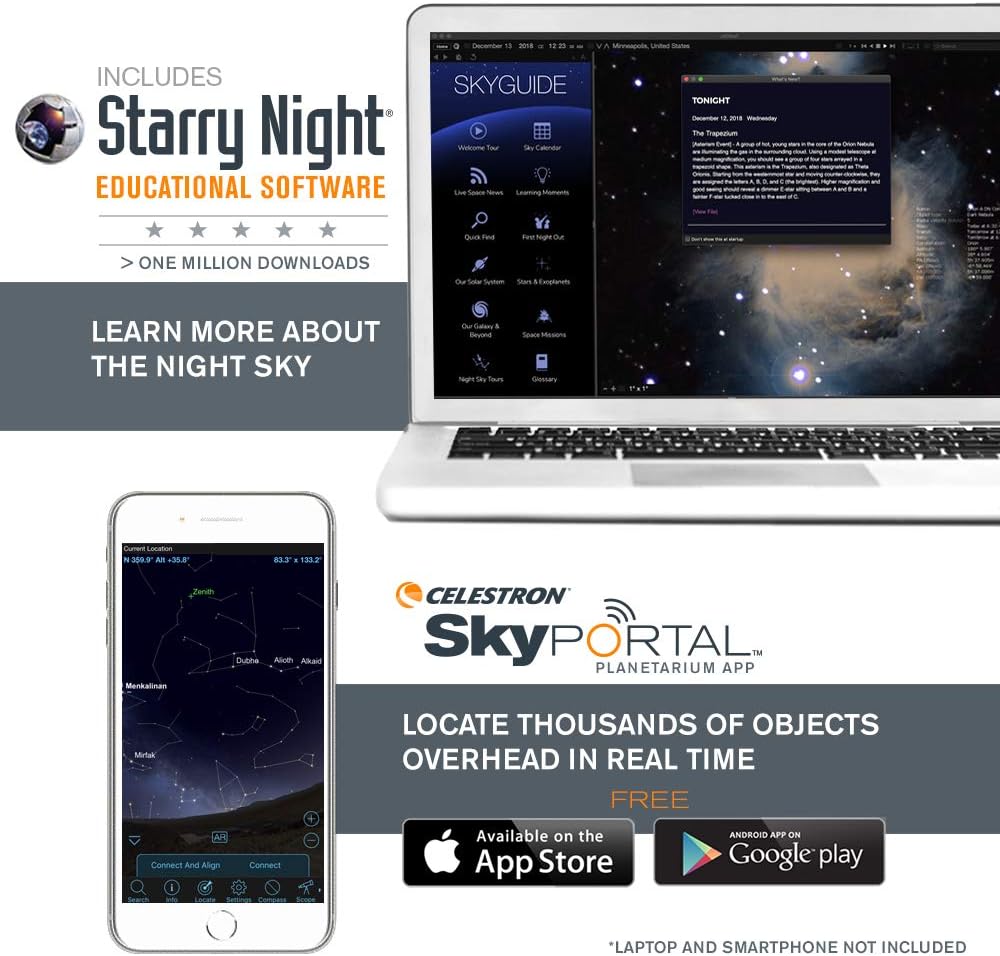 Celestron - NexStar 5SE Telescope - Computerized Telescope for Beginners and Advanced Users - Fully-Automated GoTo Mount - SkyAlign Technology - 40,000+Celestial Objects - 5-Inch Primary Mirror,Orange