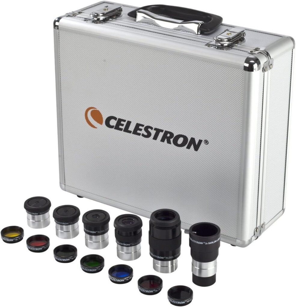 Celestron NexStar 8SE Schmidt-Cassegrain Computerized Telescope Bundle with Telescope Eyepiece/Filter Accessory Kit (2 Items)