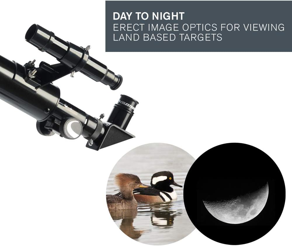 Celestron - PowerSeeker 50AZ Telescope - Manual Alt-Azimuth Telescope for Beginners - Compact and Portable - BONUS Astronomy Software Package - 50mm Aperture, Black, 50AZ Refractor