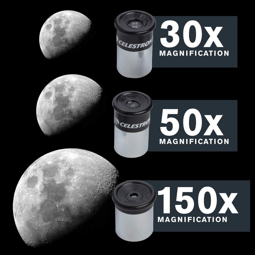 Celestron - PowerSeeker 50AZ Telescope - Manual Alt-Azimuth Telescope for Beginners - Compact and Portable - BONUS Astronomy Software Package - 50mm Aperture, Black, 50AZ Refractor