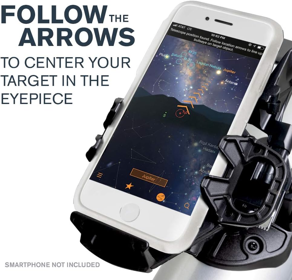 Celestron – StarSense Explorer LT 114AZ Smartphone App-Enabled Telescope – Works with StarSense App to Help You Find Stars, Planets  More – 114mm Newtonian Reflector – iPhone/Android Compatible