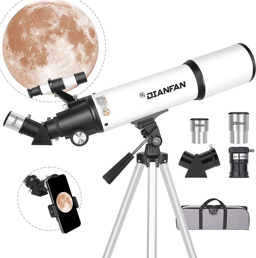 Celticbird 80x600mm AZ Astronomical Refractor Telescopes, 80600 Telescope for Adults,Beginners,Kids with Backpack, Moon Filter, Phone Adapter