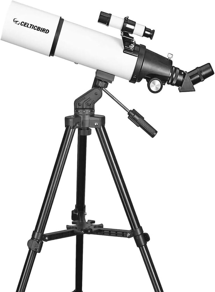 Celticbird 80x600mm AZ Astronomical Refractor Telescopes, 80600 Telescope for Adults,Beginners,Kids with Backpack, Moon Filter, Phone Adapter