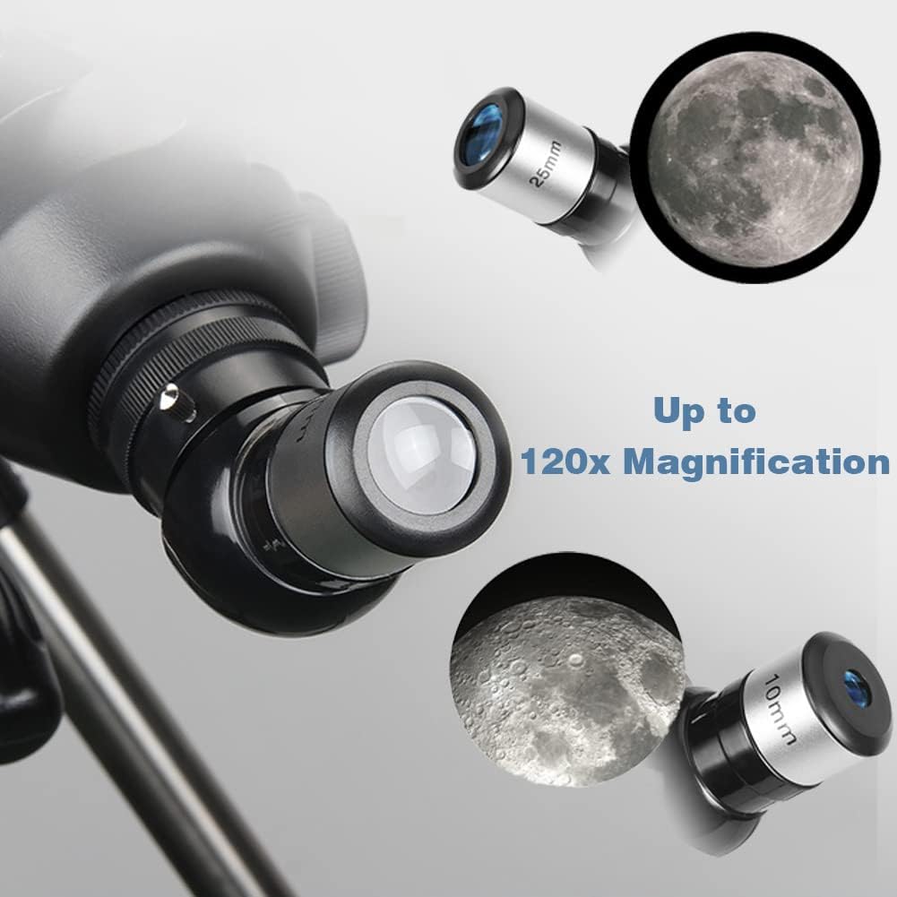 KESICNOD Telescope for Adults  Kids, 70mm Aperture 400mm Focal Length Refractor Telescope for Adults Astronomy  Kids Beginners - Travel Telescopes with Carry Bag and Adapter