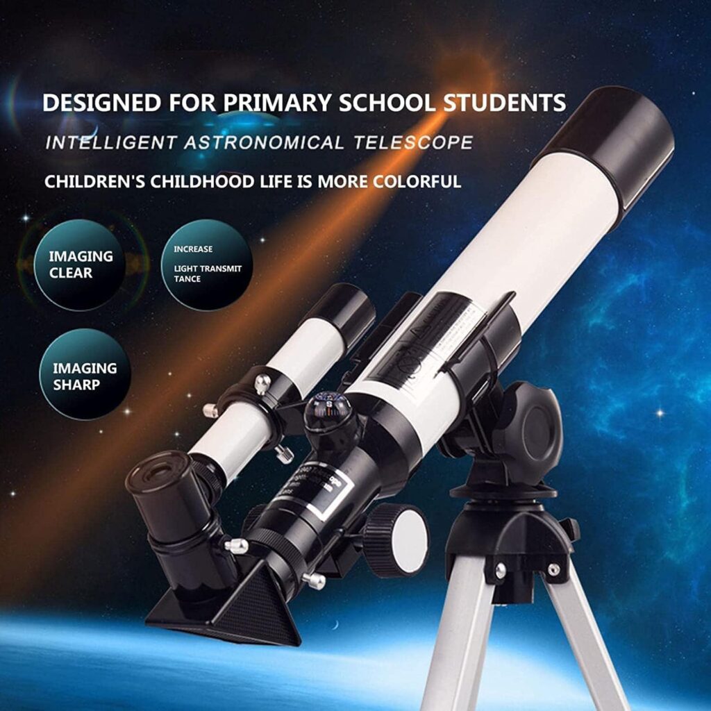 NOBLEDUCHESS Astronomical Telescope for Kids- Professional Stargazing HD Refractor Telescope 400mm Focal Length, High Magnification Astronomical Telescope to Observe Deep Space Stargazing