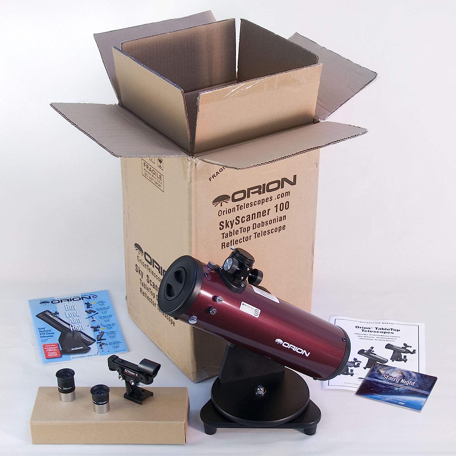 Orion 10012 SkyScanner 100mm TableTop Reflector Telescope (Burgundy) Review