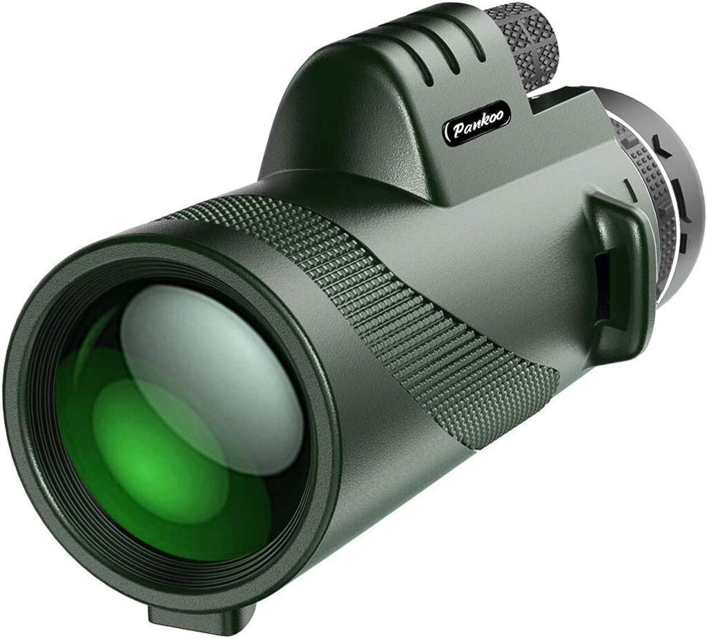 Pankoo 40X60 Monocular Telescope High Power Monocular for Adults with Phone Adapter Tripod Hand Strap Low Night Vision Monocular Equipped with BAK4 Prism for Bird Watching Hunting Traveling Concert