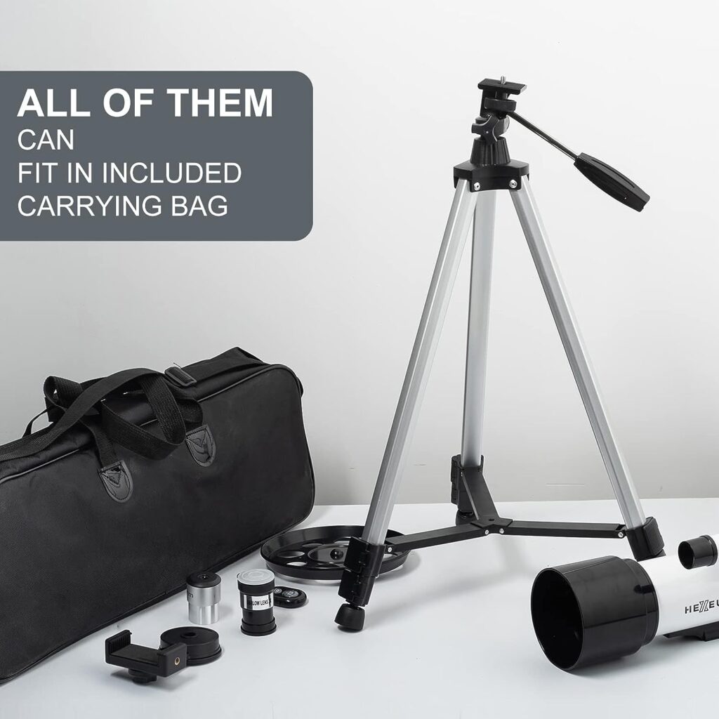 Telescope for Kids  Adults - 70mm Aperture 500mm AZ Mount Fully Multi-Coated Optics Astronomical refracting Portable Telescopes, with Tripod Phone Adapter, Carrying Bag, Remote Control