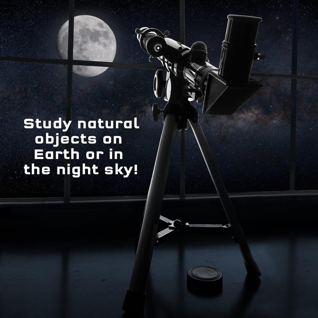 The Thames  Kosmos Telescope Essential STEM Tool | Childrens Refractor Telescope with 100x Magnification  Built-in Compass | Classic Scientific Device for Astronomical  Terrestrial Observations