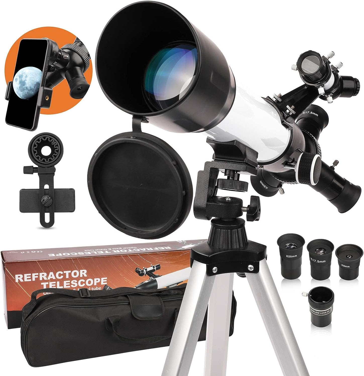 USCAMEL Telescope for Adults Kids Beginners 60mm Aperture 500mm AZ Mount Review