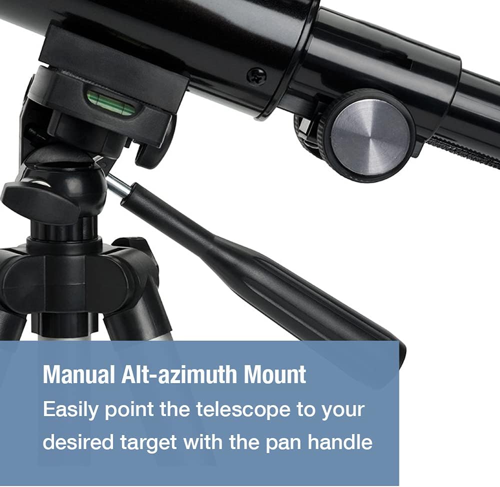 Zhumell - 50mm Portable Refractor Telescope - Coated Glass Optics - Ideal Telescope for Beginners - Digiscoping Smartphone Adapter